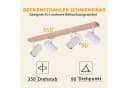 Nettlife Deckenstrahler 4-flammig Schwarz GU10 Schwenkbar 350° Holz Metall Bild 1