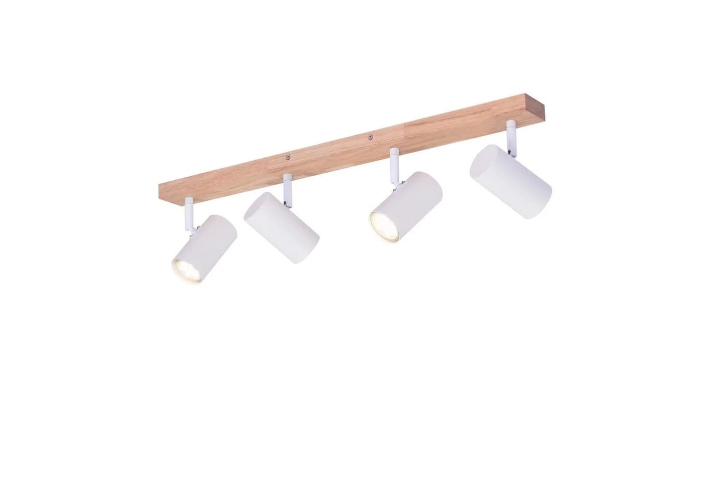 Nettlife Deckenstrahler 4-flammig Schwarz GU10 Schwenkbar 350° Holz Metall - Bild 2