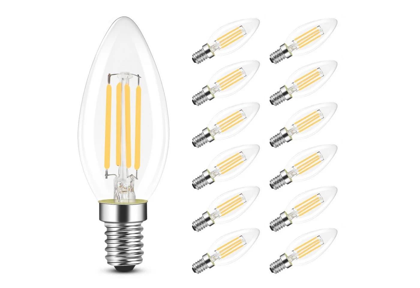 Nettlife LED-Leuchtmittel E14 Energiesparlampe 4W Warmweiß - Bild 2