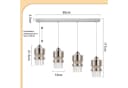 Nettlife Pendelleuchte Kristall Esstisch 4 Flammig Modern E27 Bild 4
