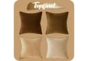 Topfinel Kissenbezüge 4er Set 40x40 & 50x50 cm Braun Samt Bild 4
