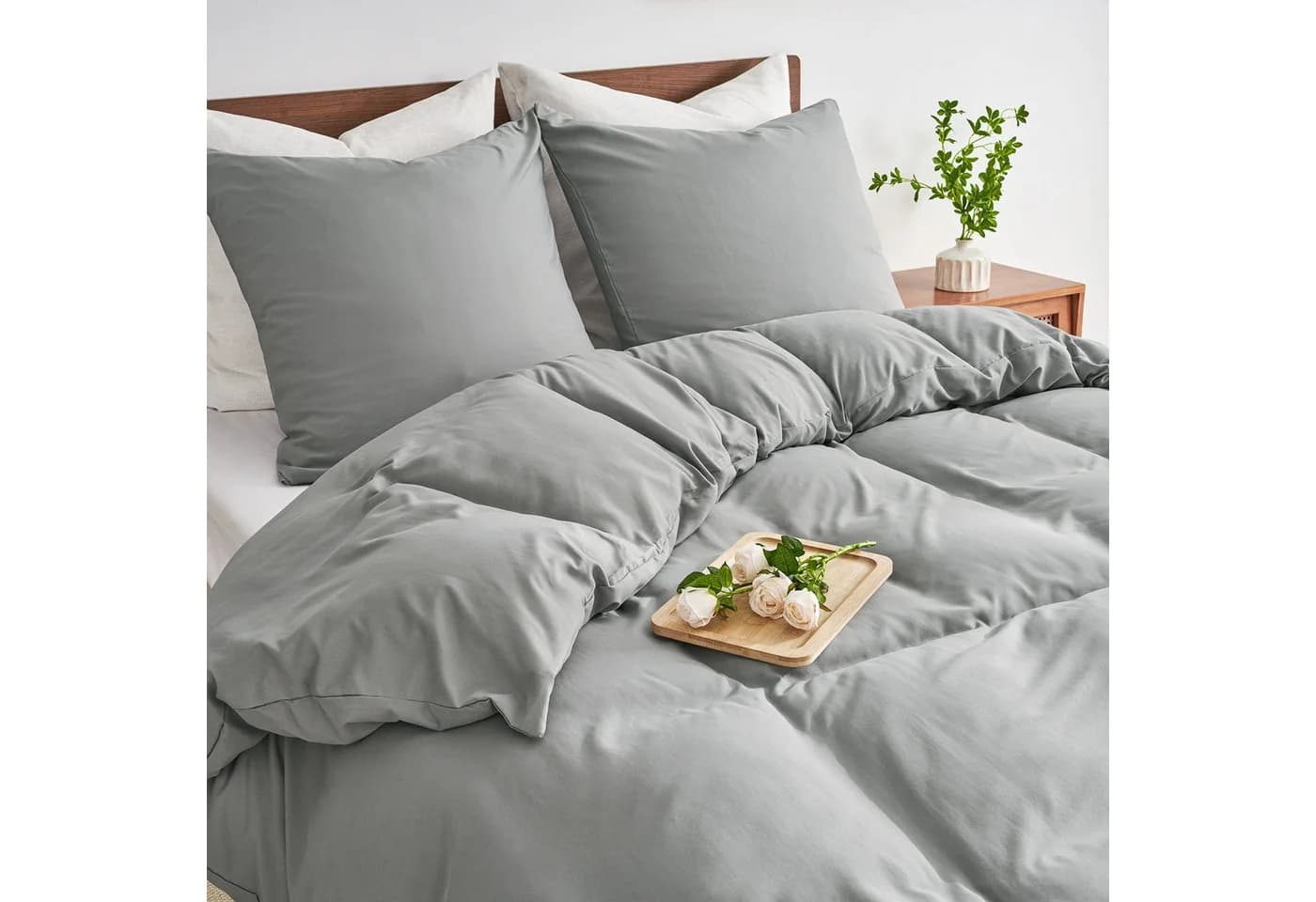 Elegantes Seersucker Bettwäsche-Set aus Mikrofaser und Polyester - Bild 5