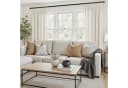 Topfinel Gardine Leinenoptik Kräuselband Boho Naturfarbe Bild 4