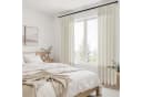 Topfinel Gardine Leinenoptik Kräuselband Boho Naturfarbe Bild 5