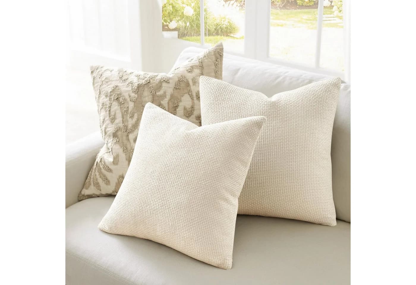 Topfinel Kissenbezug 40x40 & 50x50 4er Set Beige Modern - Bild 3