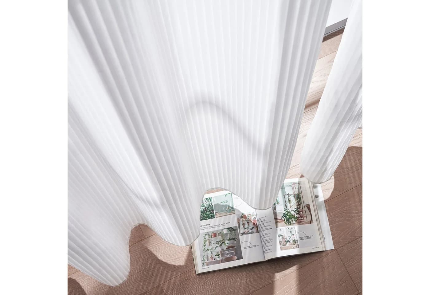 Topfinel Gardine mit Ösen Weiß oder Beige Transparent - Bild 5