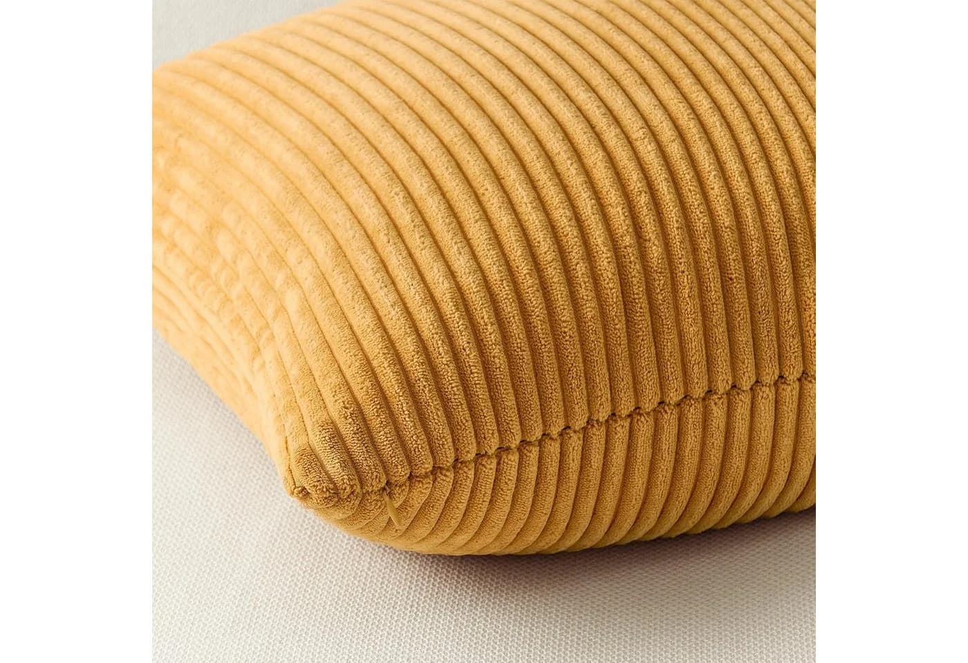 Topfinel Kissenbezüge 4er Set Kordsamt Flauschig Farbverlauf Orange-Blau 45x45 cm - Bild 4