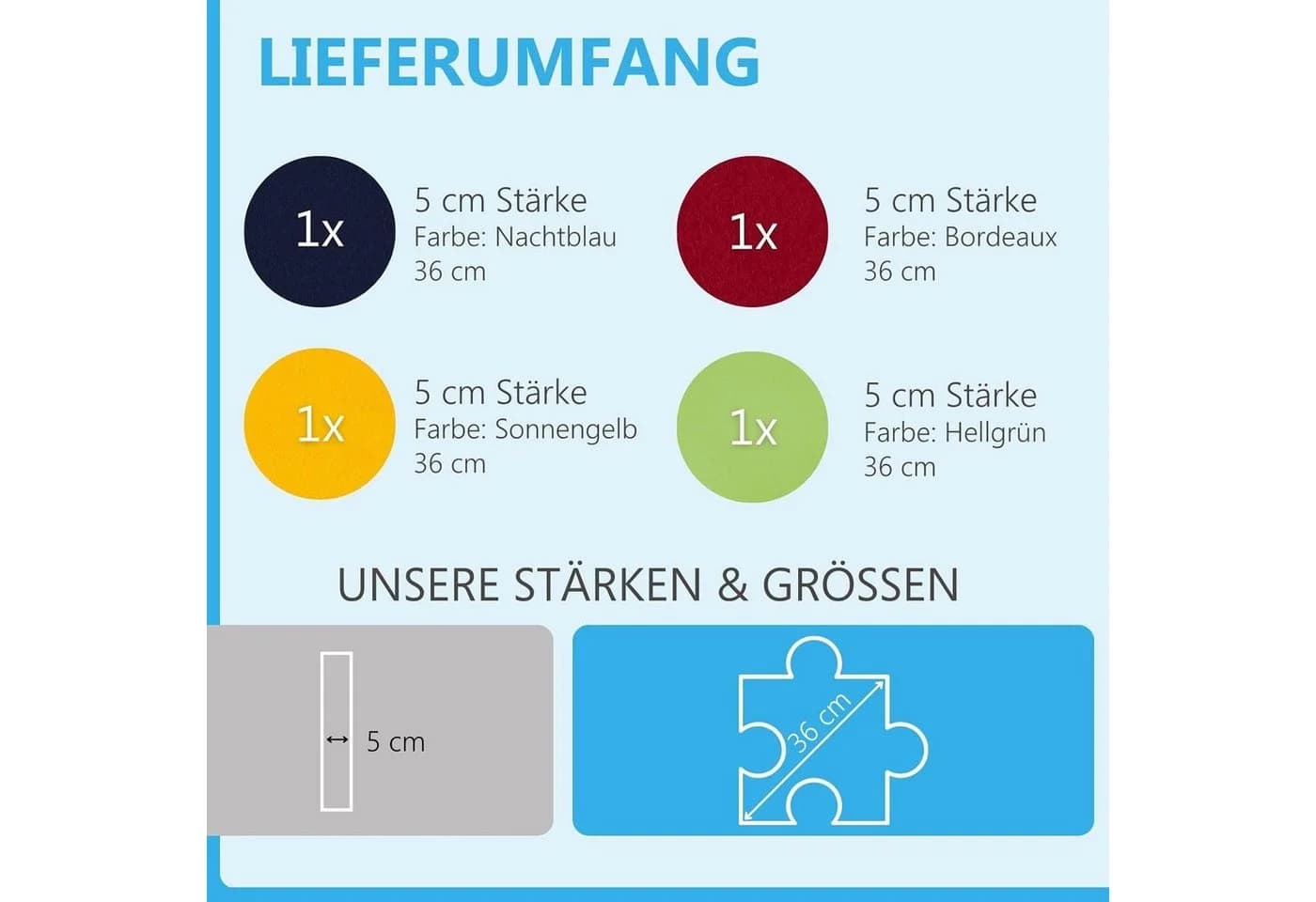 platino24 Akustikplatte Schallabsorber-Set PUZZLE Basotect G+ Akustikfilz