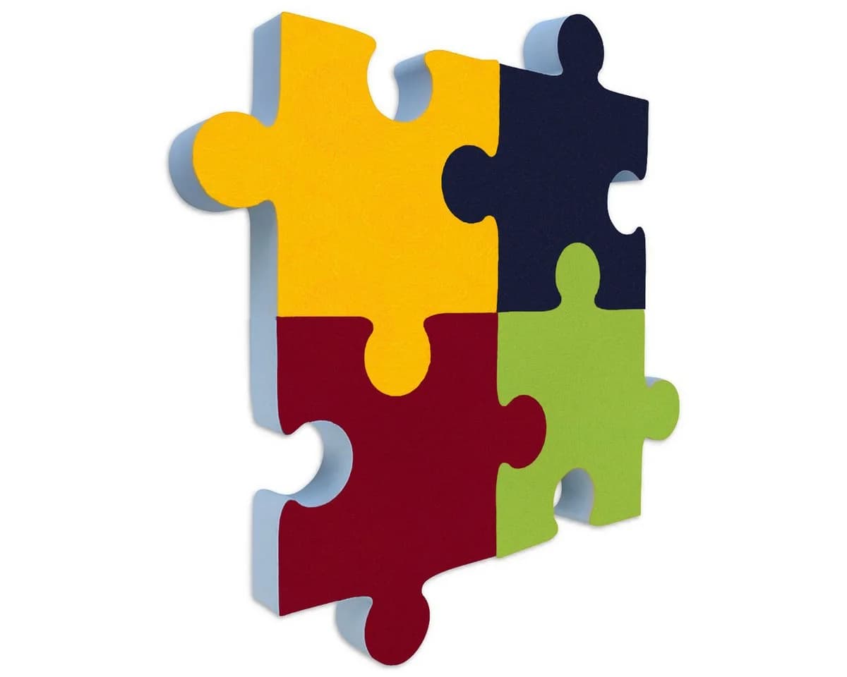 platino24 Akustikplatte Schallabsorber-Set PUZZLE Basotect G+ Akustikfilz - Bild 2