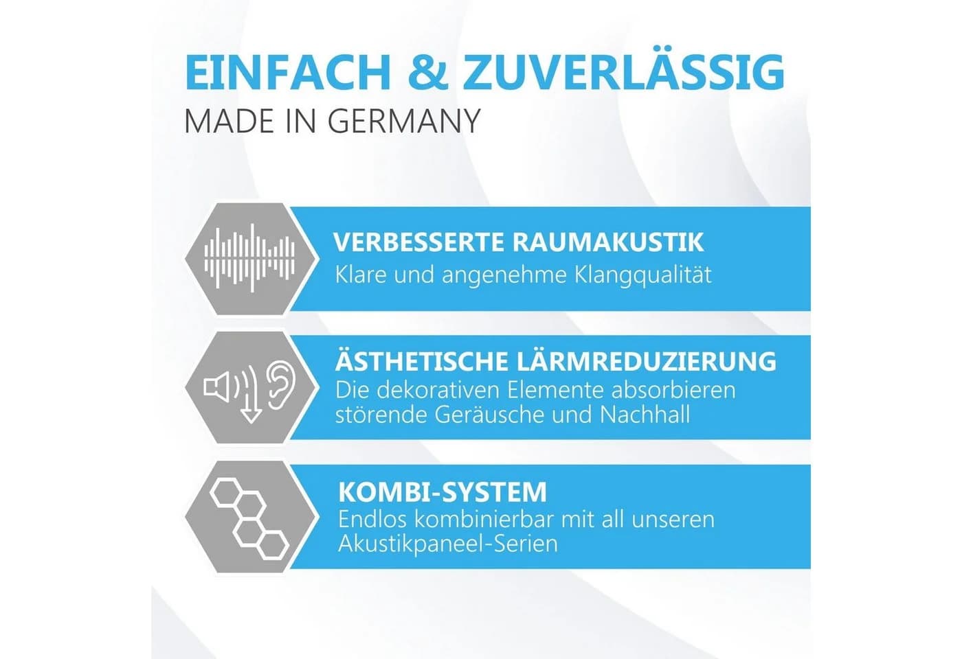 platino24 Akustikplatte Schallabsorber-Set PUZZLE Basotect G+ Akustikfilz - Bild 5
