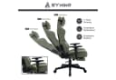 symino Gaming-Stuhl Grün mit Massagefunktion und Fußstütze Bild 5