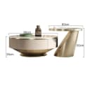 alesvelt Couchtisch Set Marmor Design 2er Set 90cm Wohnzimmertisch Bild 4