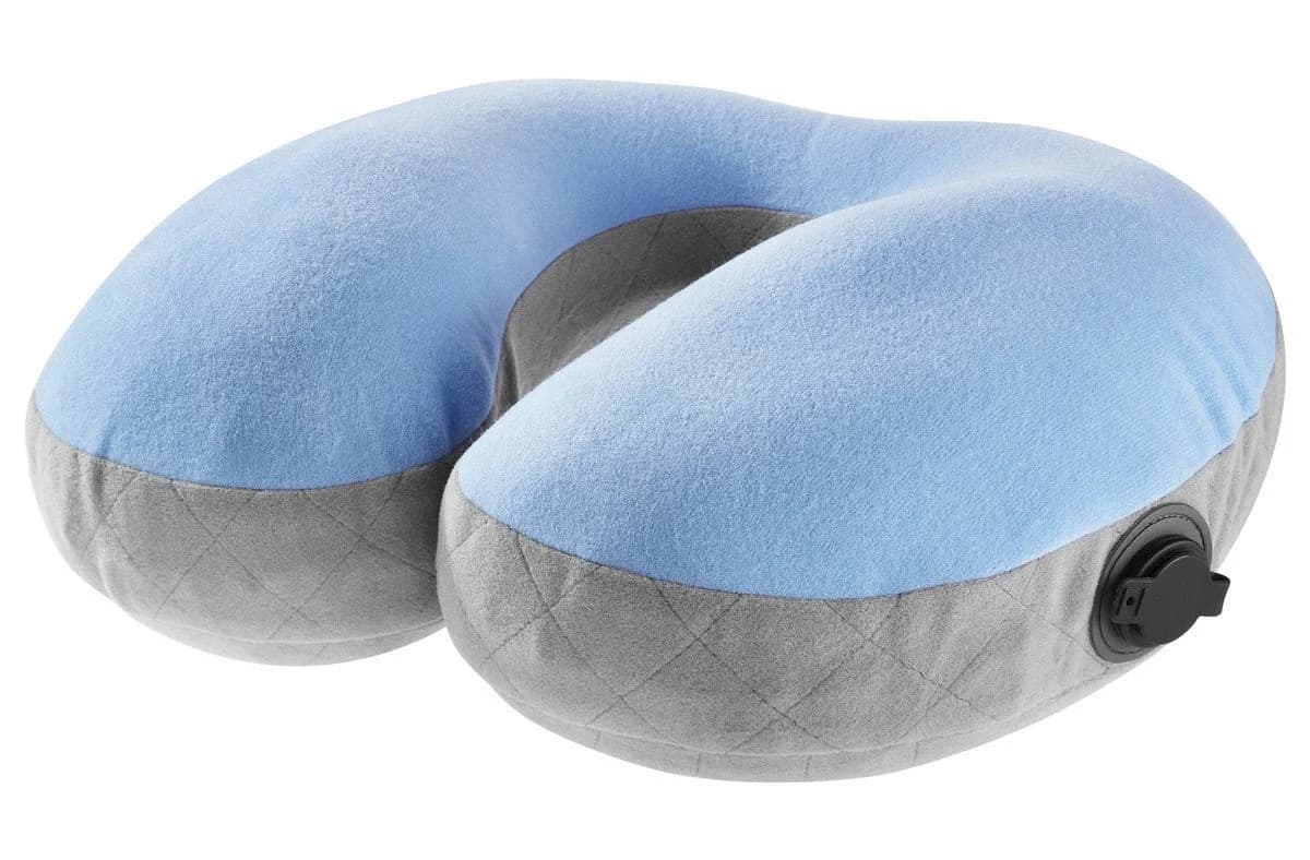 Cocoon Air Core Nackenkissen U-Form blau/grau aufblasbar