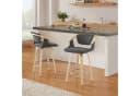 Art Leon Barhocker 2er Set Schwarz Drehbar mit Lehne Bild 2