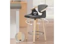 Art Leon Barhocker 2er Set Schwarz Drehbar mit Lehne Bild 4