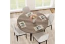 GarveeMore Runder Esstisch 119 cm Grau Modern Industriestil Bild 3