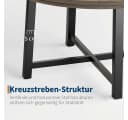 GarveeMore Runder Esstisch 119 cm Grau Modern Industriestil Bild 5