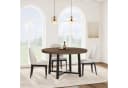 GarveeMore Runder Esstisch 120 cm Braun Moderner Holztisch Bild 2
