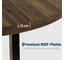 GarveeMore Runder Esstisch 120 cm Braun Moderner Holztisch Bild 4