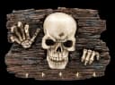 Figuren Shop GmbH Skelett Schlüsselbrett Gothic Totenkopf Wandfigur 18 cm Bild 2