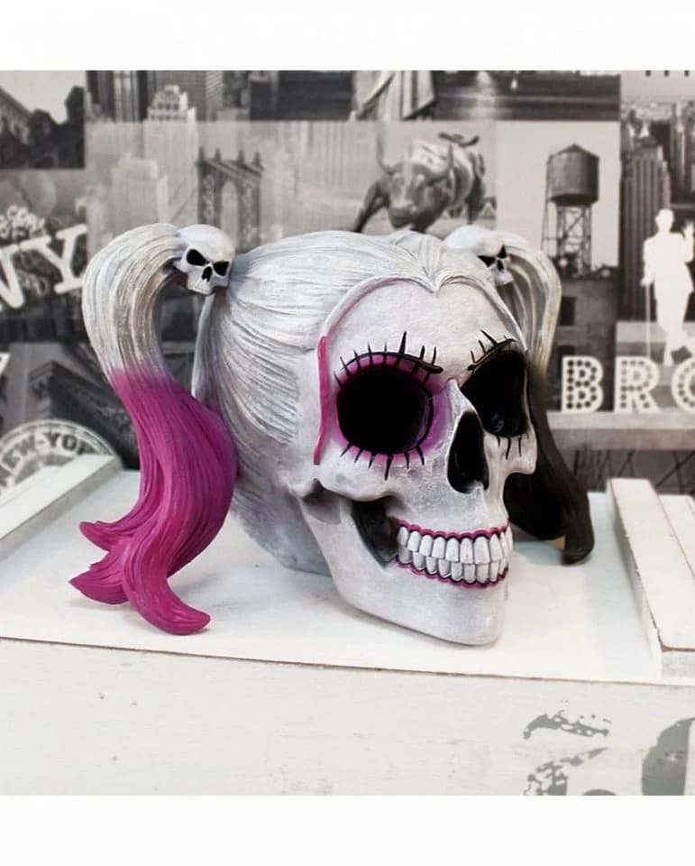 Horror-Shop Little Monster Skull Dekofigur Harley Quinn Polyresin - Bild 5