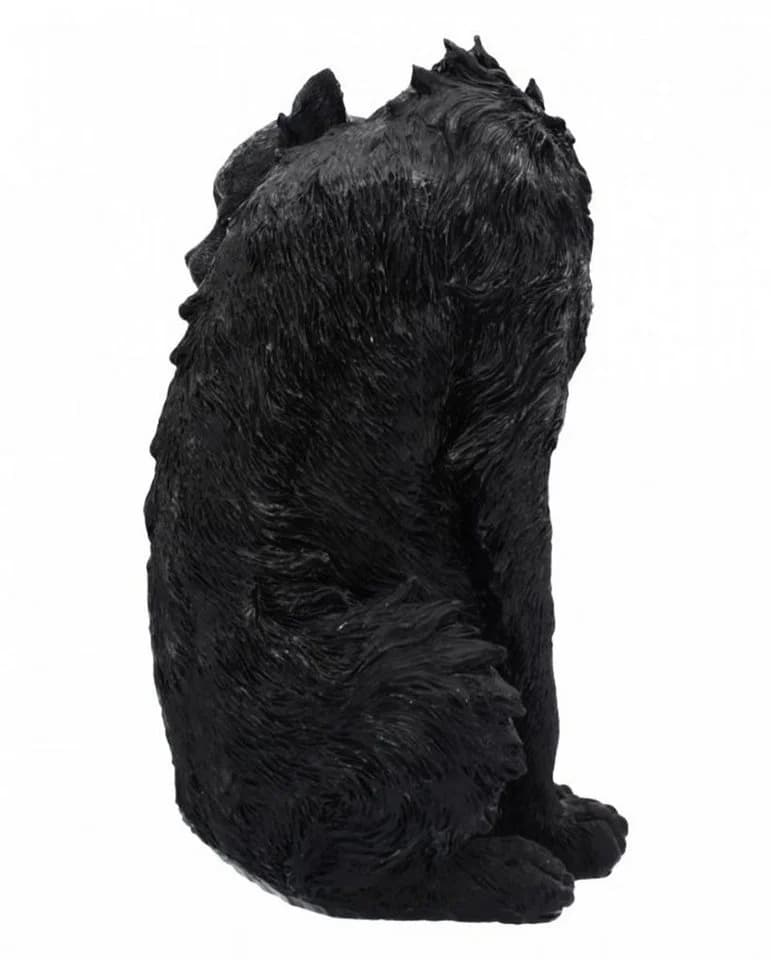 Horror-Shop Hexenkatze Dekofigur Schwarz/Gelb Gothic Halloween