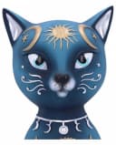 Horror-Shop Spirituelle Katzenfigur mit Himmelszeichen Blau/Gold 26 cm Bild 5