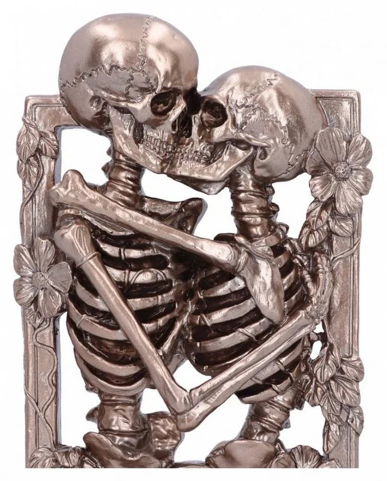 Horror-Shop Gothic Skelett Standbild „The Lovers“ Silber/Bronze - Bild 5
