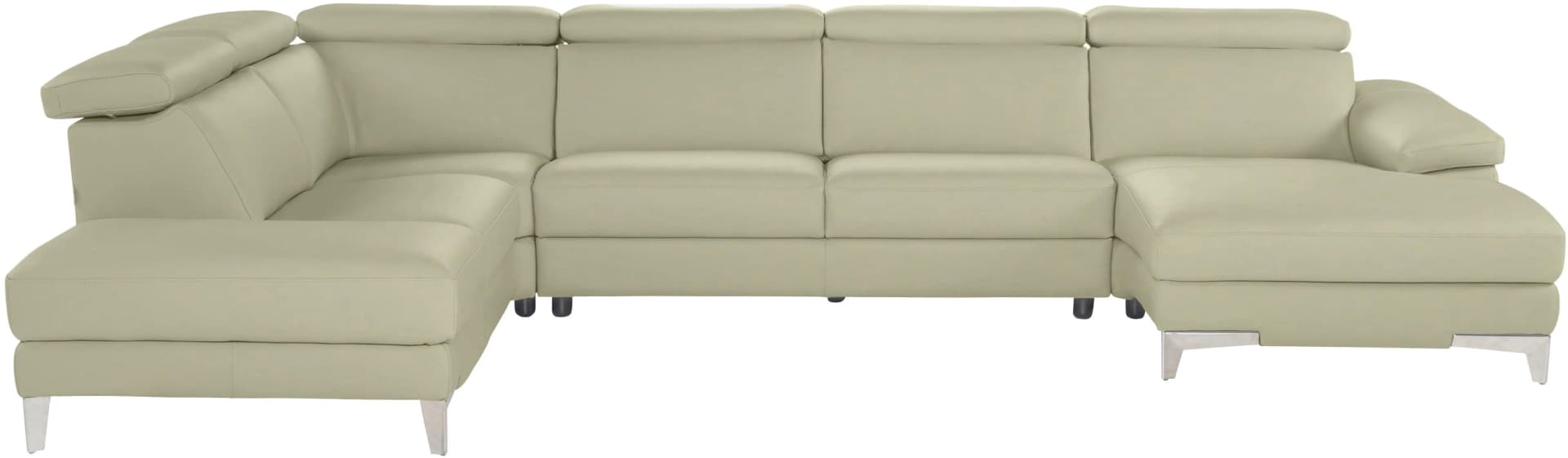 CALIA ITALIA Wohnlandschaft Nove U-Form Leder Ice