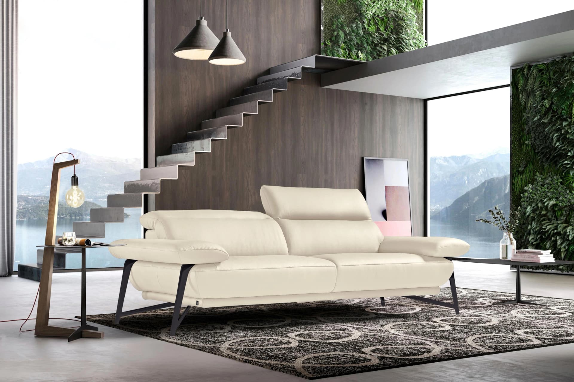 EGOITALIANO Anais 2,5-Sitzer Sofa Beige Leder Modern