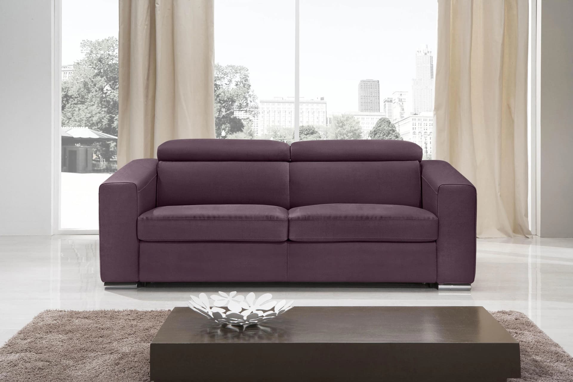 EGOITALIANO Schlafsofa Cabiria Lila Design Komfort