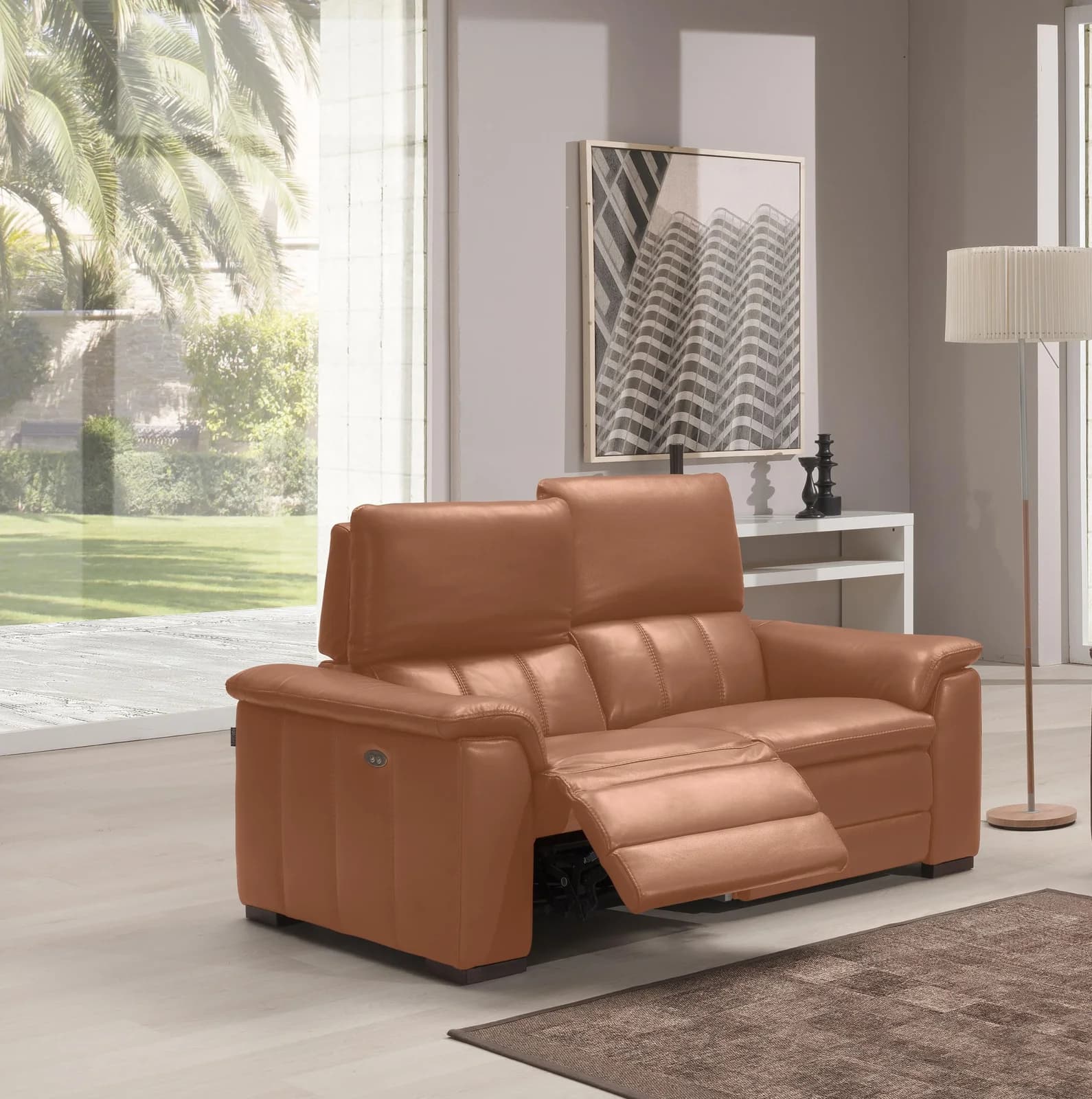 EGOITALIANO Capucine 2-Sitzer Sofa Rot Relaxfunktion
