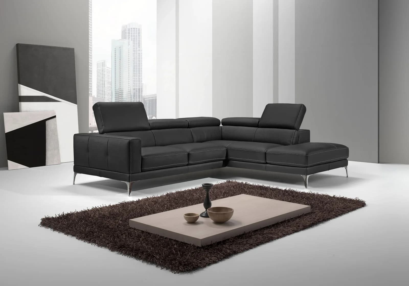 Egoitaliano Ecksofa Claudie Designsofa Schwarz
