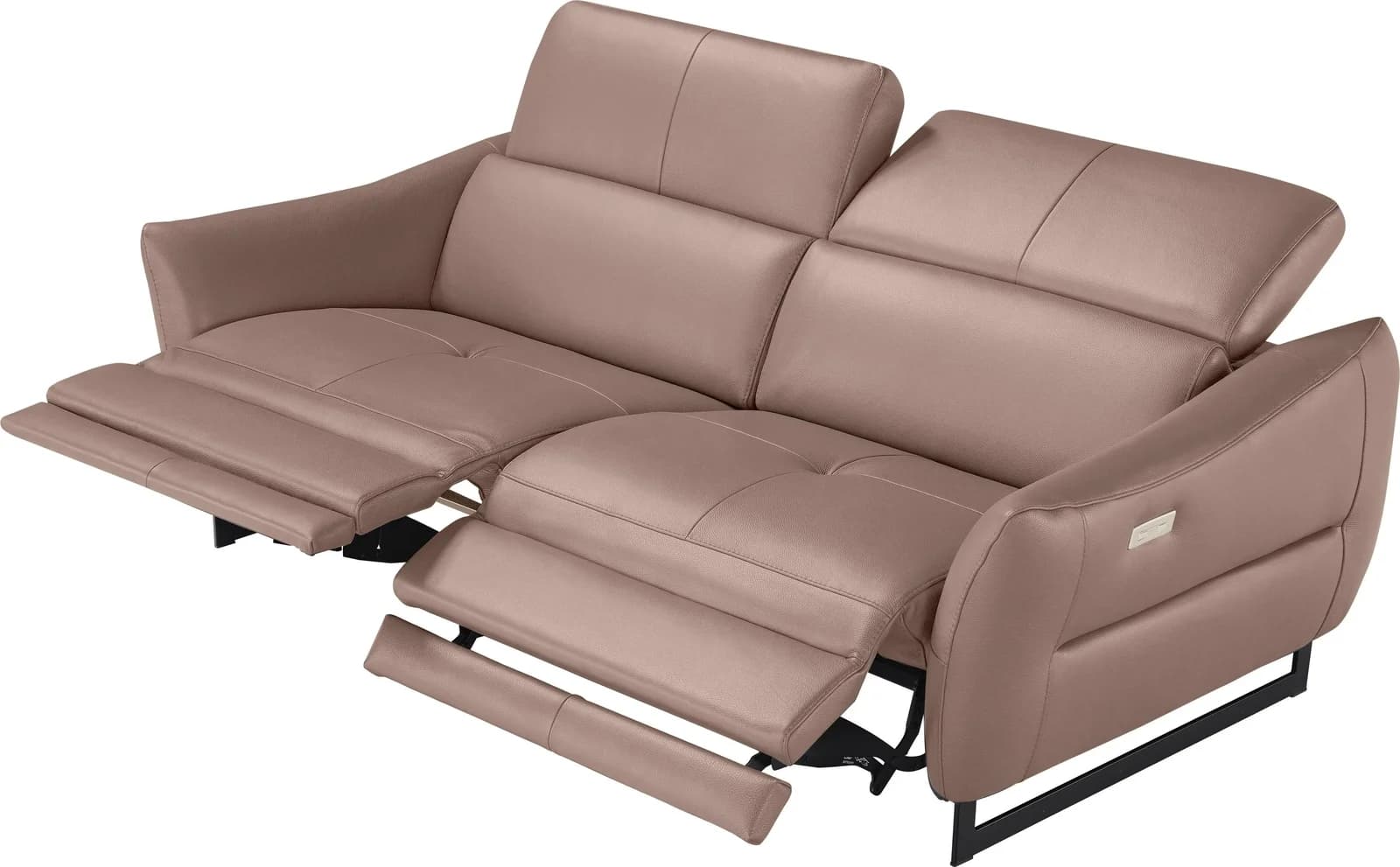 EGOITALIANO Dafne Sofa Rosa Elektrische Relaxfunktion Leder