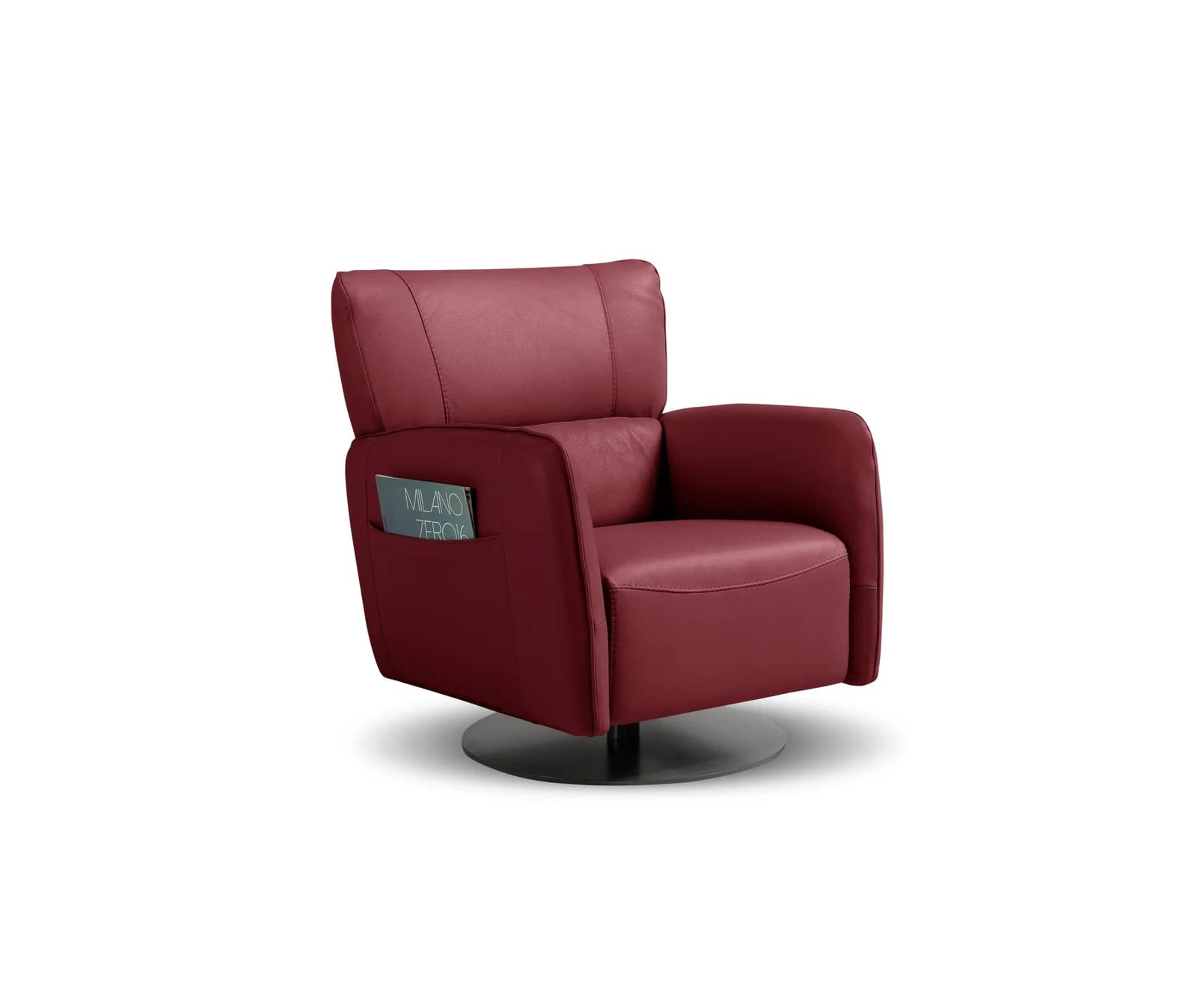 EGOITALIANO Sessel Honey Kirschrot Leder