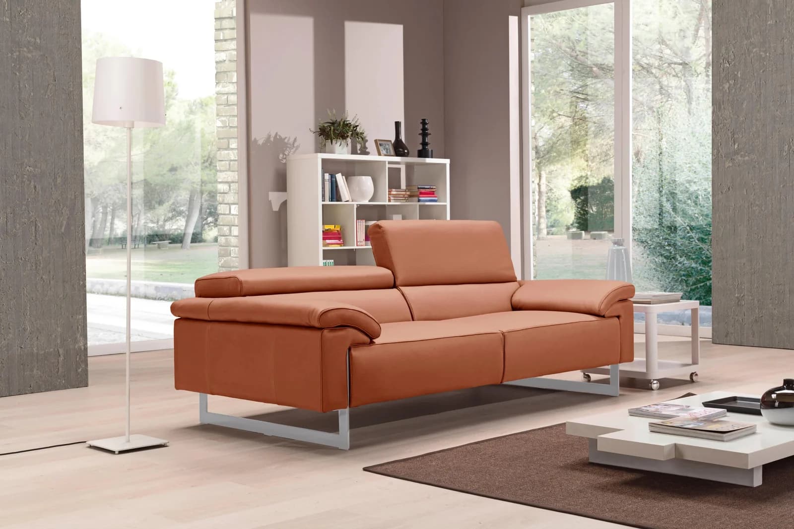 EGOITALIANO Malika 2,5-Sitzer Sofa Brick Leder