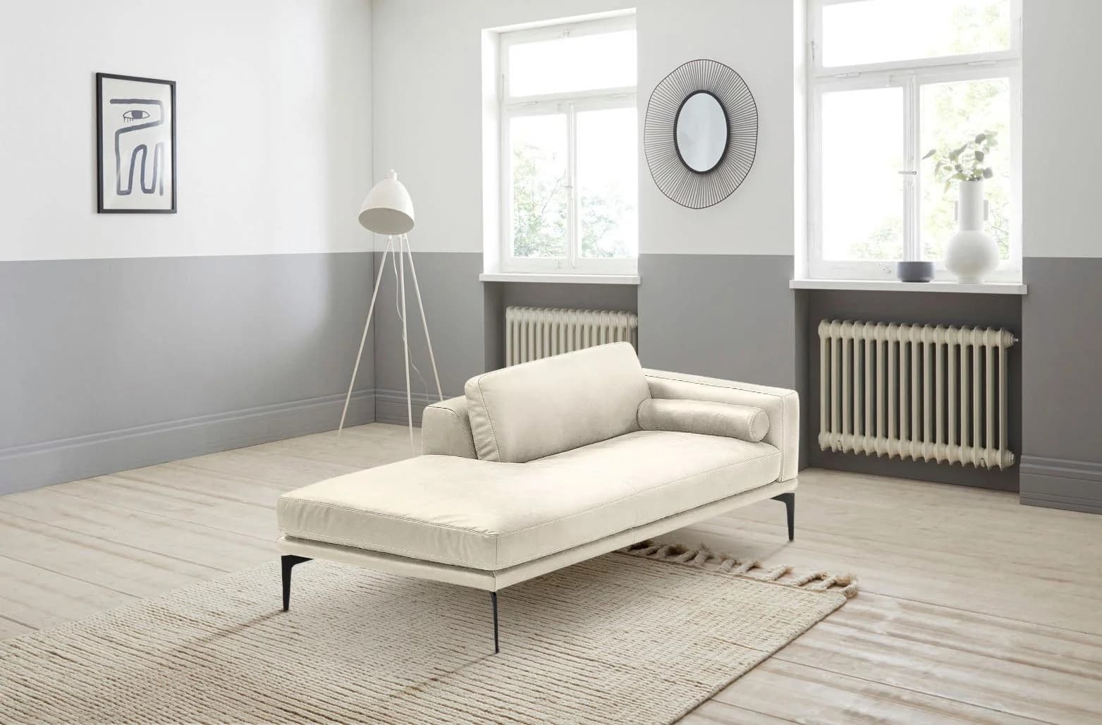 EGOITALIANO Ottomane Masu Creme Weiß Leder