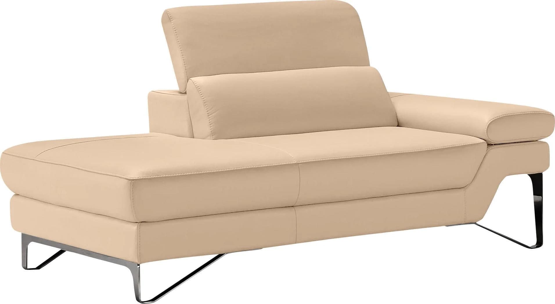 EGOITALIANO Princess Ottomane Beige Leder Designsofa