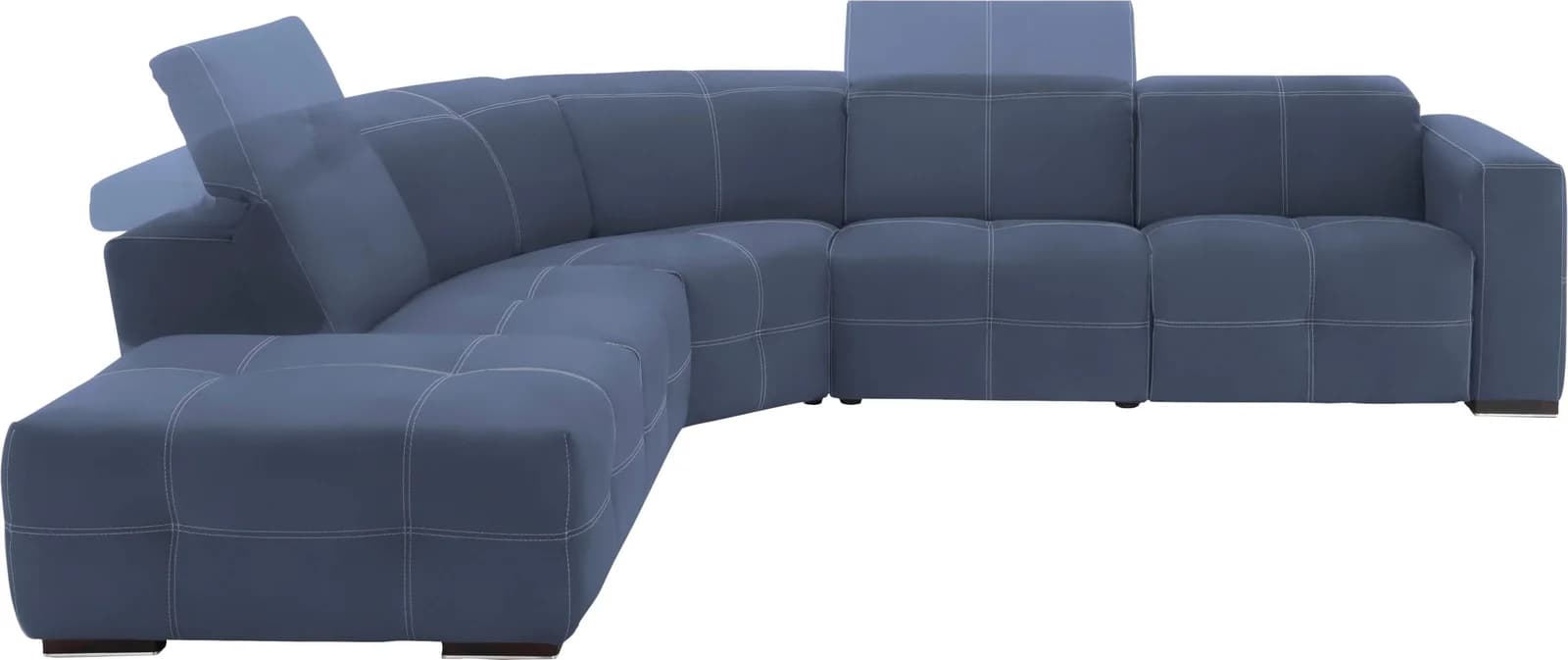 Ecksofa EGOITALIANO Sauvanne Blau Leder