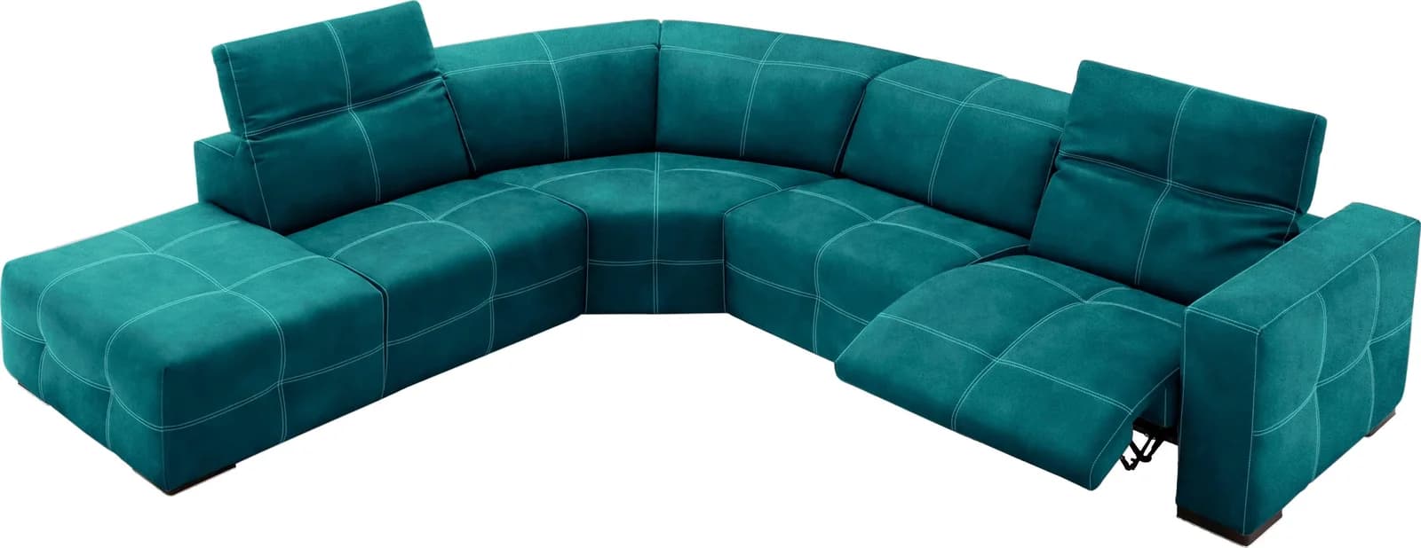 Egoitaliano Ecksofa Sauvanne Teal Elektro Relaxfunktion