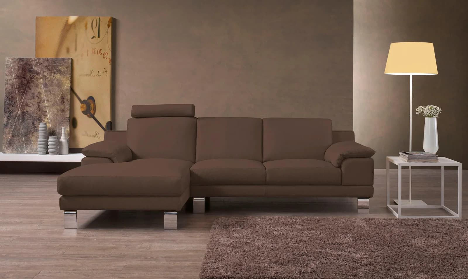 Egoitaliano Ecksofa Shakira Design Leder BULL