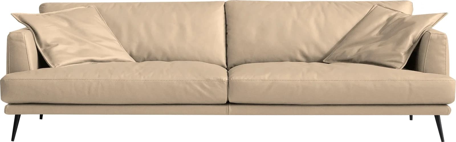EGOITALIANO Sophia 2,5-Sitzer Sofa Beige Leder Italien