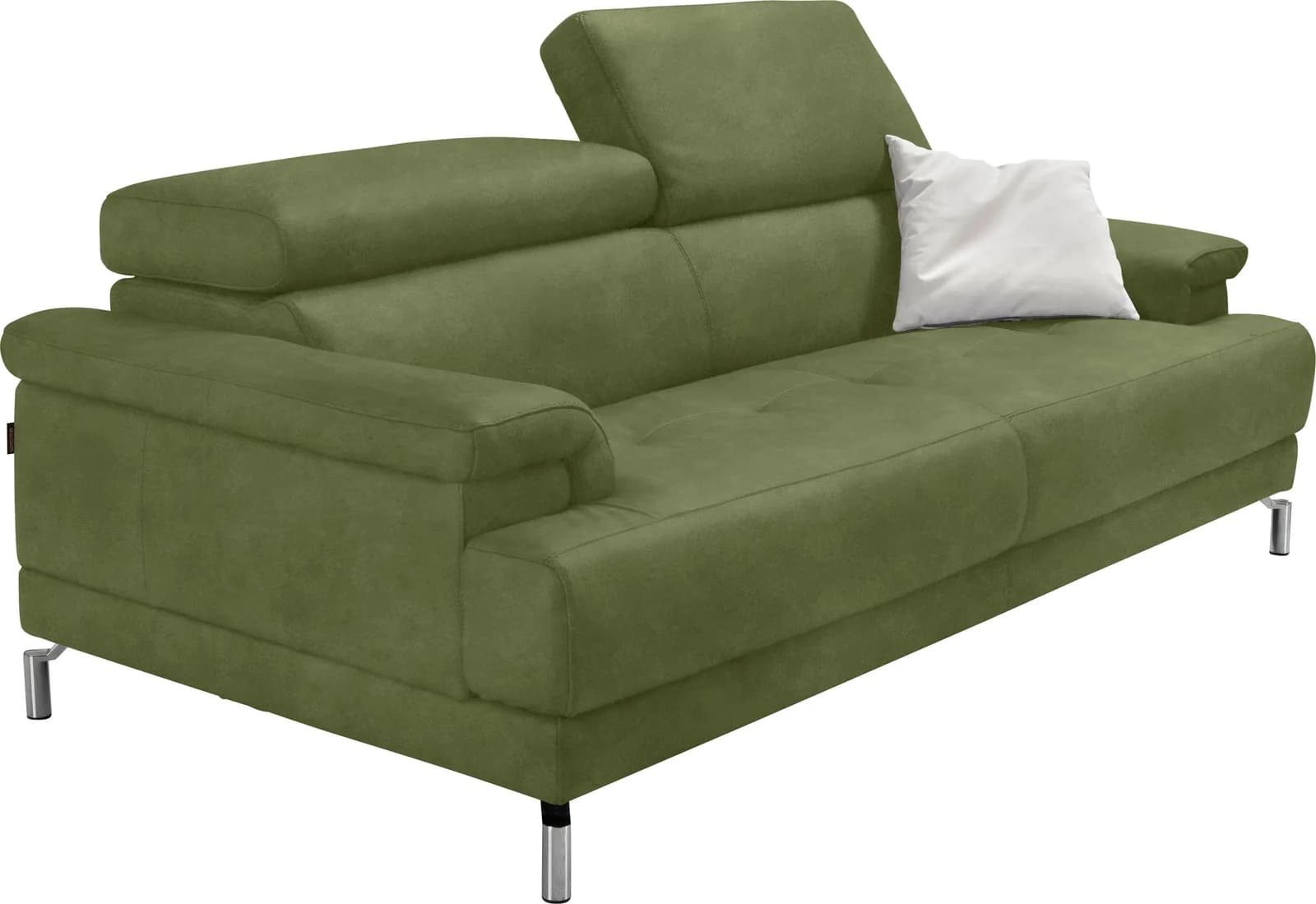 EGOITALIANO 2,5-Sitzer Sofa Soul Grün mit Kopfteilverstellung