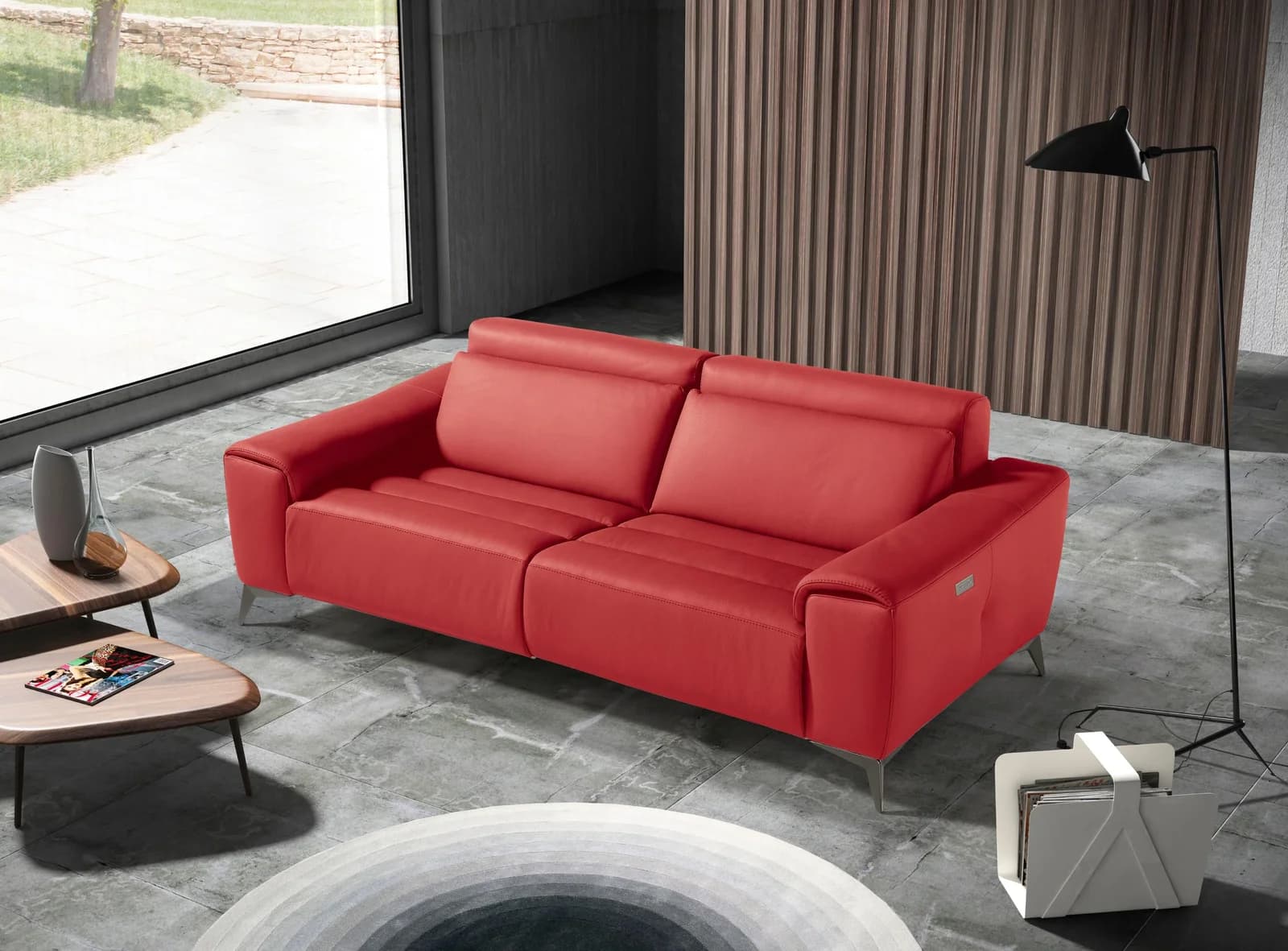 Egoitaliano 2,5-Sitzer Designsofa Suzette Kirschrot