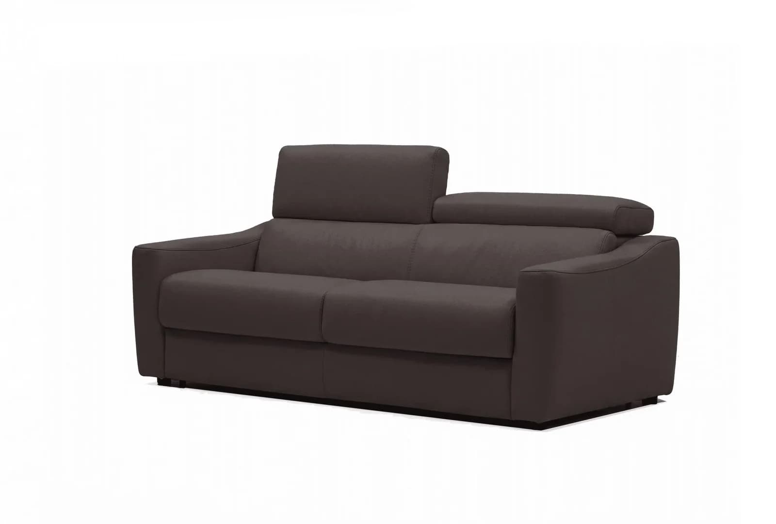 EGOITALIANO Schlafsofa STRIKE Schwarz Echtleder