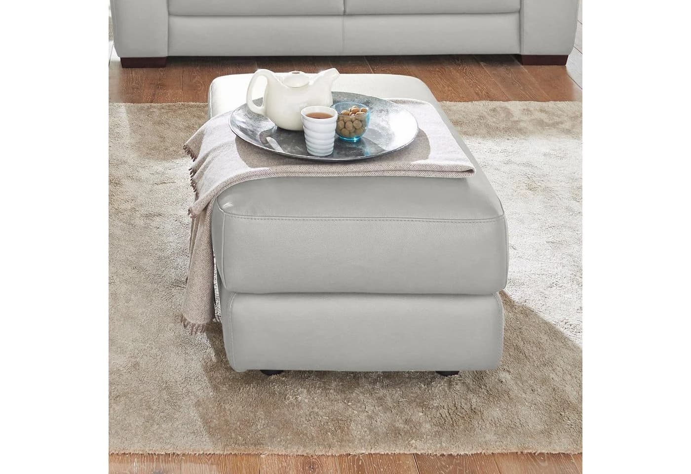 CALIA ITALIA Hocker Gaia Lederhandwerk Tortora - Bild 2