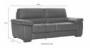 CALIA ITALIA Gaia 3-Sitzer Ledersofa Braun Bild 5