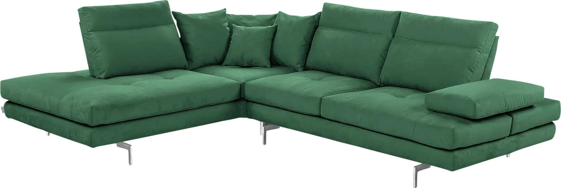 CALIA ITALIA Ecksofa Toby Wing L-Form Grün Designsofa