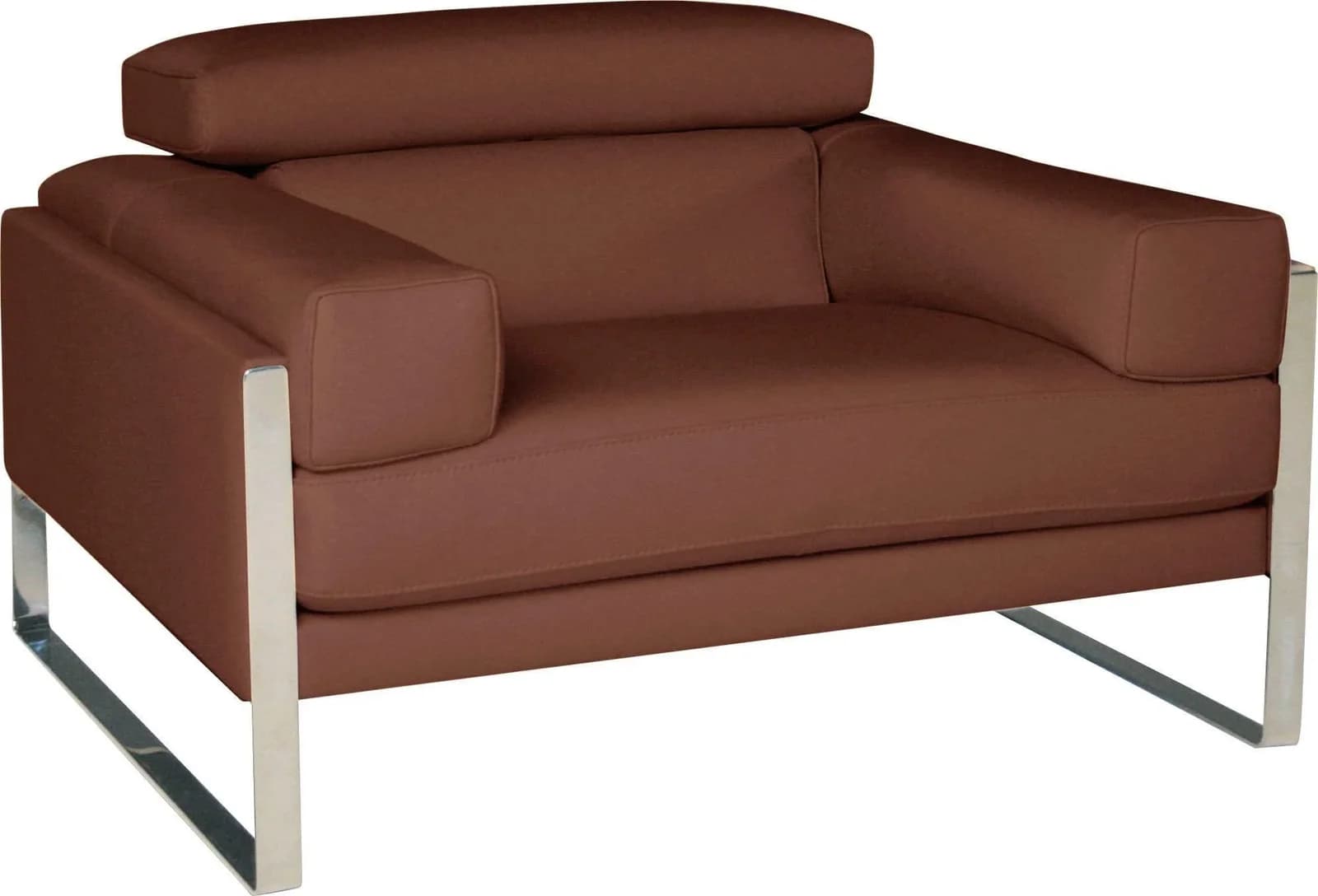 Extravaganter Designsessel aus Anilin-Leder und Rindsleder