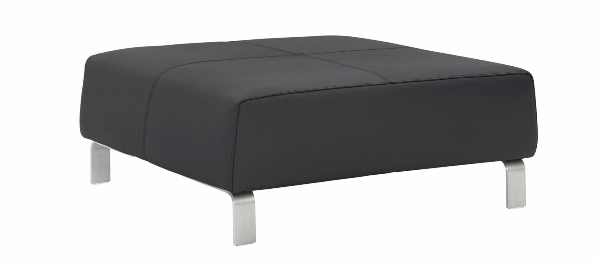 Hocker CALIA ITALIA Simon Schwarz Leder Polsterhocker
